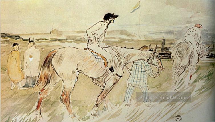 ist es genug  um etwas leidenschaftlich die gute Jockey 1895 Toulouse Lautrec Henri de wollen Ölgemälde
